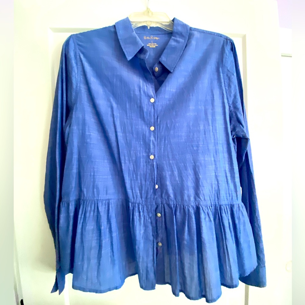 Lily Pulitzer blue blouse